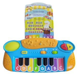 Kidz Time Childrens Piano w/ 5 Song Cards (2 Songs per card), Used