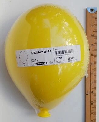 IKEA Dromminge Kids Balloon Style Wall Mounted Light Lamp Yellow 1999 New Vtg - Image 1 of 4