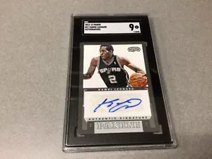 2012-13 Panini Autogramm Kawhi Leonard RC #27 SGC 9 - Bild 1 von 3