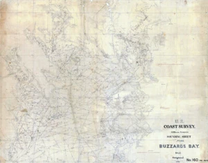 1845 Nautical Map of Buzzards Bay Massachusetts - Picture 1 of 3
