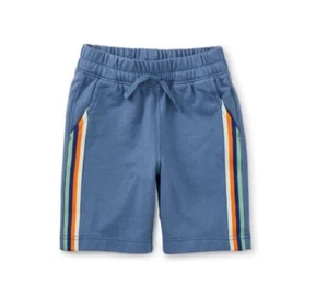 TEA COLLECTION Knit Stripe Shorts - Coronet Blue - NWT Boys 8 - Picture 1 of 1