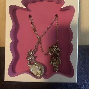 betty johnson pendant Set Cat And A Owl New In Box - Picture 1 of 8