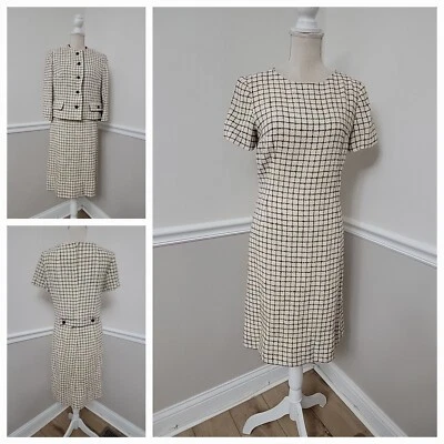 Vtg  50s Ben Barrack Plaid Wool Dress Suit 2pcs/Town and Country  - Image 1 of 4
