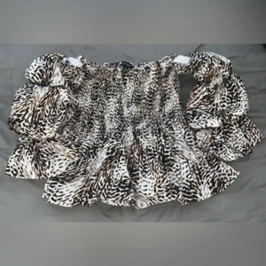 Express Gr. Small Gepard Bubble Sleeve Crop Top Damen - Bild 1 von 5