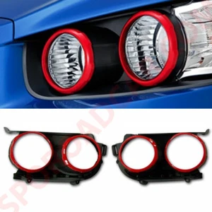Red Bezel Head Lamp Protective Cover 2p For GM Chevrolet Sonic 2012- Parts - Bild 1 von 1