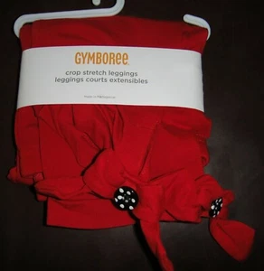 Gymboree Winter Penguin red button bow hem cropped red leggings pants NWT 4 4T - Picture 1 of 1