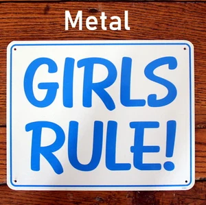 Metall Mädchen Zollstock 10 Zoll x 8 Zoll Hergestellt in den USA Ladies in Charge Wandbild Frau Power - Bild 1 von 4