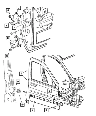 Genuine Mopar Front Door Left 55399101AB Foto 1 de 3