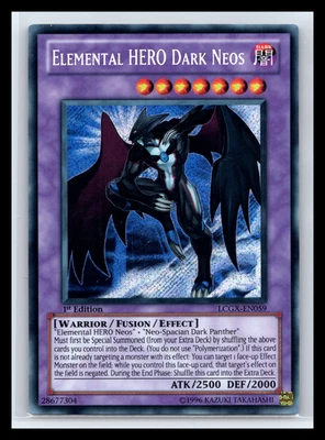 Yugioh Elemental HERO Dark Neos LCGX-EN089 1st Edition Secret Rare TCG CCG NM - Image 1 of 2