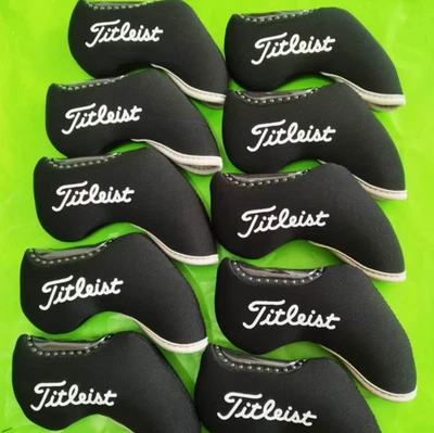 25/26 Golf Club Head Covers Iron Head Covers Black/White 10pcs - Image 1 of 2