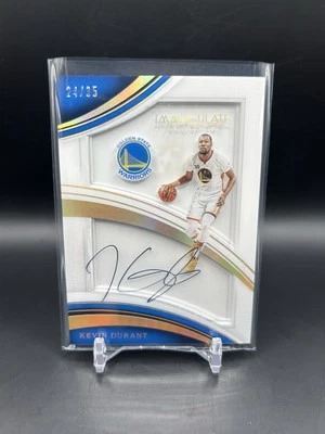 2016-17 Panini Immaculate Kevin Durant #25 Shadowbox Auto /35 Warriors A15 - Image 1 of 2
