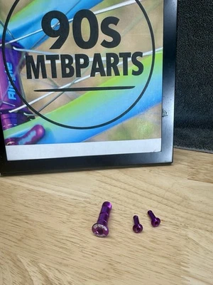NOS 套装 SRP 美国后变速器螺栓 适用于 XTR M900 MTB 3DV 紫色 复古 YETI — 第 1/4 张图片