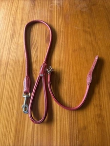 Hunter Hundeleine Und Halsband Rot Aus Leder Rot Gebraucht - Bild 1 von 5