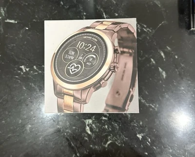 Michael Kors Smart Watch Access Runway Rose Gold Case Bracelet Link Band MKT5047 - Image 1 of 4