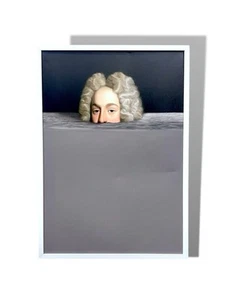 -21% Mineheart Submerged Grey Canvas Portrait Framed Wall Art PREOWNED £194 RRP - Picture 1 of 7