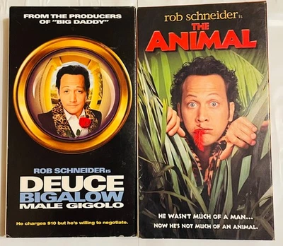 VHS Lot (2) Rob Schneider Deuce Bigalow & The Animal Comedy - Image 1 of 3