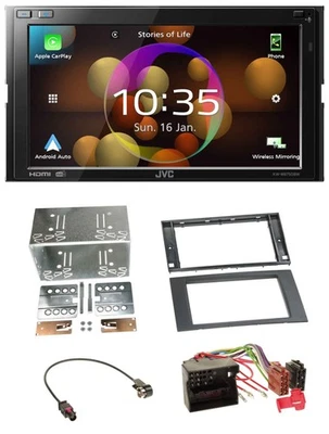 JVC DAB MP3 2DIN Bluetooth USB Autoradio für Ford Fusion Transit Kuga 05-12 schw - Bild 1 von 4