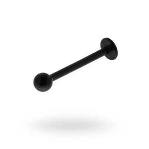 Labret Body Piercing schwarz 13mm mit Kugel 3mm Chirurgenstahl - Bild 1 von 1