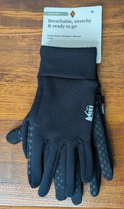 REI Flash Power Stretch Handschuhe XL Unisex schwarz Fleece innen Touchscreen Neu mit Etikett - Bild 1 von 11