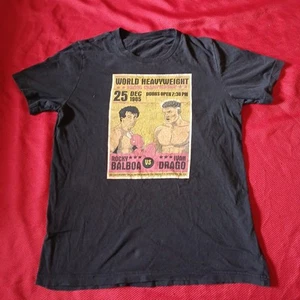 Rocky Balboa Ivan Drago Boxkampf Tshirt Herren Large Fight Card Poster 1985 - Bild 1 von 3