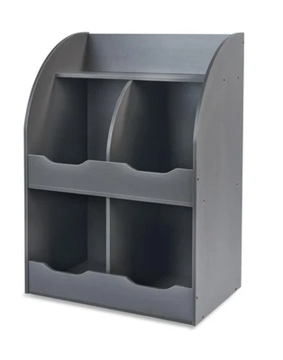 4-Bin Kids Bookshelf and Toy Storage Organizer – Durable Kids Storage Unit fo... - Image 1 of 4