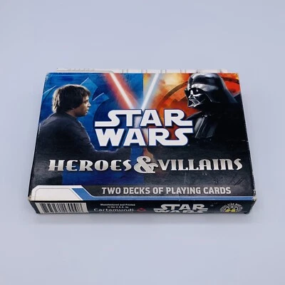 2 Decks Cartamundi Star Wars Heroes & Villains Two Decks of Playing Cards - Used - Image 1 of 4