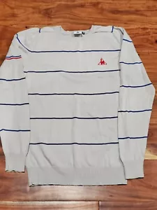 Vintage La Coq Sportif Gray Sweater Mens Medium (ALS18) - Picture 1 of 6