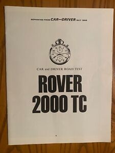 1966-1967 Rover 2000 TC Sedan Road Test Reprint Sales Brochure - May 1966 Date
