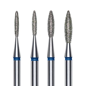 STALEKS PRO Diamond nail drill bit (flame) blue | Set of 1 pcs (FA10B0)