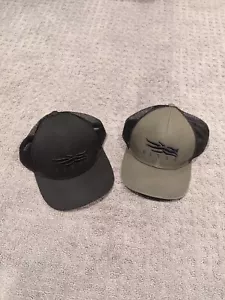 2 Sitka Mid Pro Trucker Snapback Caps Black And Gray Excellent Free Shipping! - Picture 1 of 18