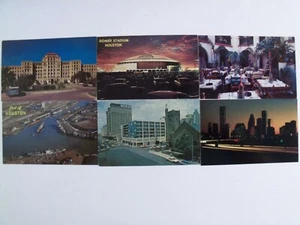 TEXAS! ALL "HOUSTON" TX 06 CHROME POSTCARD LOT! UNPOSTED ROADSIDE AMERICANA #356 - Picture 1 of 9