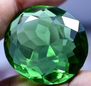 Lab Created 80.95 Ct Beautiful Rich Green Emerald GGL Certified Top Quality Gem