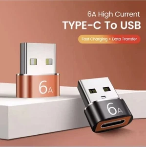 Adaptateur USB Male 3.0 Vers USB Type-C Female 6A - Foto 1 di 8