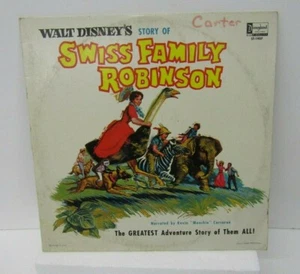Vintage Walt Disney Swiss Family Robinson LP Record 1963 - Foto 1 di 5