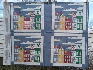 vintage fabric cotton pillow kit house art Georgia Bonesteel Designs cottagecore - Picture 1 of 7