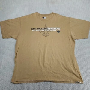 NFL Team Apparel New Orleans Saints Shirt Mens Extra Large Gold Short Sleeve - Picture 1 of 9