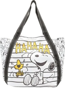 [Peanuts] Tote bag, SN balloon tote, white/SN-15, polyester closure type magnet - Picture 1 of 5