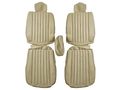 Fundas de asiento de cuero crema 380SL para Mercedes Benz R107 1980-85 Foto 1 de 4