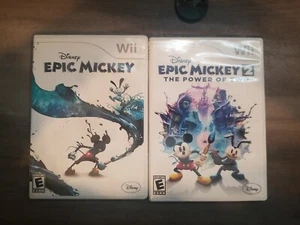 Epic Mickey 1 and 2 Game Lot Nintendo Wii Complete With Manuals CIB Set - Picture 1 of 4
