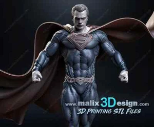 Superman - DC Universe - 3D Printed Kit by Sanix 3D - Resin Grey, Fan Art - Bild 1 von 6