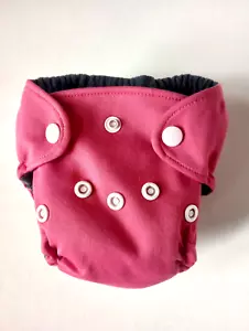 Newbie Newborn Reusable Pink Cloth Diaper And Insert Adjustable Size - Picture 1 of 8