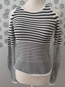 Rag & Bone Sweater Off the Shoulder Cut Out Quinn Cotton Loose Stretch Knit XXS - Picture 1 of 7
