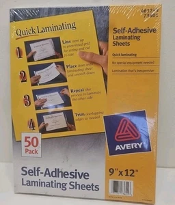 Avery Fogli di Laminazione Autoadesivi 9"x12" Confezione da 50, #73601 - Foto 1 di 6