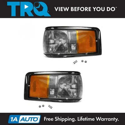 TRQ Corner Marker Light Set Fits 1990-1994 Lincoln Town Car - Image 1 of 4