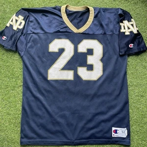 Vintage Notre Dame Fighting Irish Jersey Mens 52 Blue Champion #23 - Picture 1 of 7