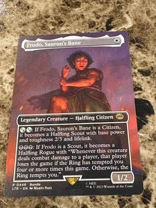 FRODO, SAURON'S BANE Magic MTG Herr der Ringe LOTR Borderless - Bild 1 von 2