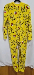 Boy's Pokemon Pikachu Union Suit With Hood, Size 14/16, New - Picture 1 of 4