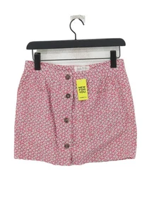 Jack Wills Women's Mini Skirt UK 8 Pink Floral 100% Cotton Short Mini - Picture 1 of 5