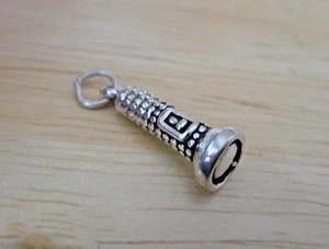 Sterling Silver 3D 18x6mm Scouts Camping Flashlight Charm - Picture 1 of 4