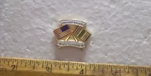 United States & Desert Storm (Ribbon) Crossed Flags - Desert Storm Veteran Pin - Picture 1 of 4